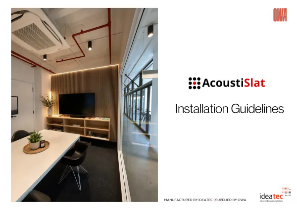First page of the AcoustiSlat installation guide